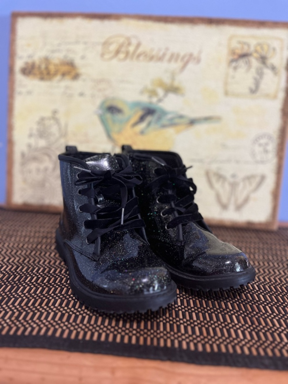 Tory Burch Black Rugged Sole Ankle Boot